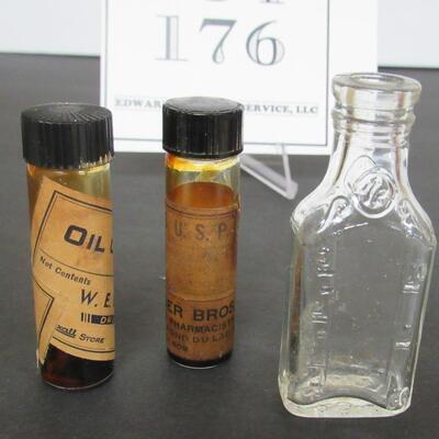 Advertising Smalls, Bottles, McCormick Food Coloring, Satina Box