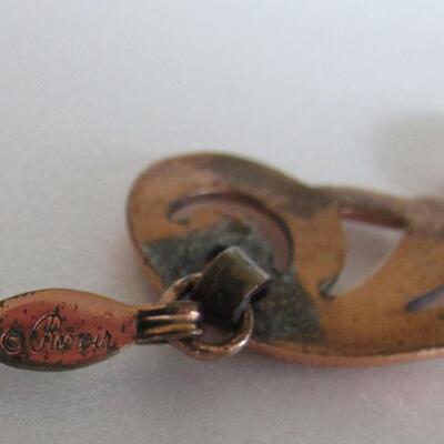 Pretty Copper Necklace Marked Renoir 