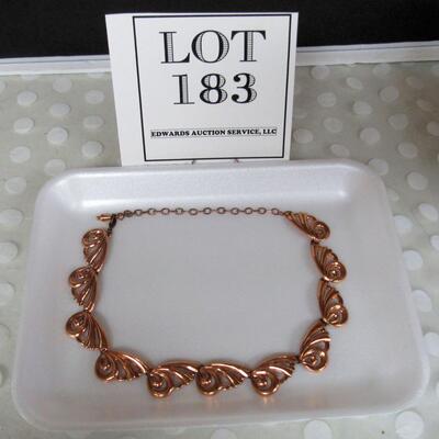 Pretty Copper Necklace Marked Renoir 