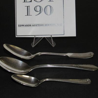 3 Vintage Sterling Silver Spoons, Holmes & Edwards, Dowry Sterling, Demitasse Pat 1913