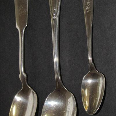 3 Vintage Sterling Silver Spoons, Holmes & Edwards, Dowry Sterling, Demitasse Pat 1913
