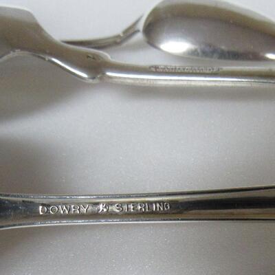 3 Vintage Sterling Silver Spoons, Holmes & Edwards, Dowry Sterling, Demitasse Pat 1913