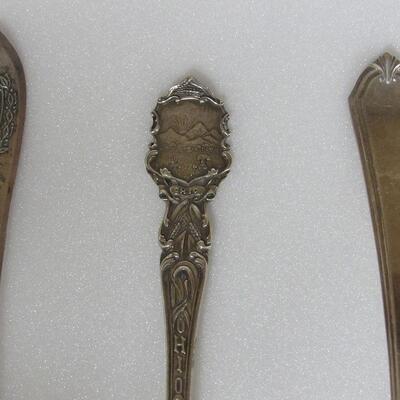 Lot of 3 Sterling Spoons Cincinatti Ohio Post Office and More