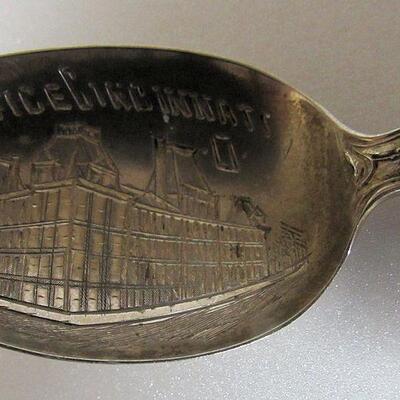 Lot of 3 Sterling Spoons Cincinatti Ohio Post Office and More