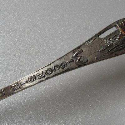 Sterling Silver Wisconsin Dells Native American Spoon Copper Colored Face