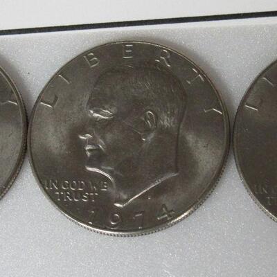 3 Eisenhauer Dollar Coins