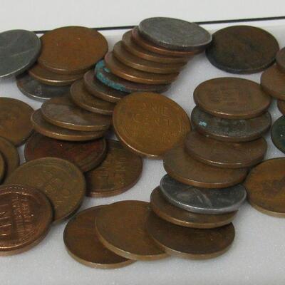 Lot of 42 Wheat Back Pennies With 6 Steel 