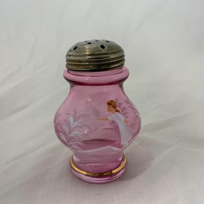 [112] VINTAGE | Hand Painted | Pink Sugar Shaker