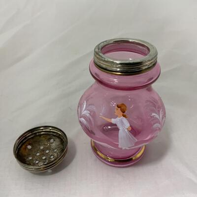 [112] VINTAGE | Hand Painted | Pink Sugar Shaker