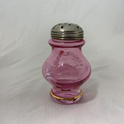 [112] VINTAGE | Hand Painted | Pink Sugar Shaker