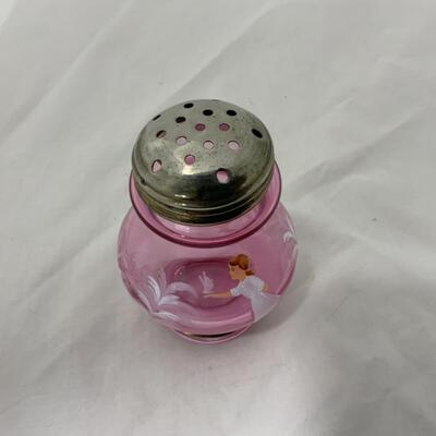 [112] VINTAGE | Hand Painted | Pink Sugar Shaker