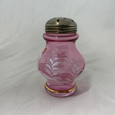 [112] VINTAGE | Hand Painted | Pink Sugar Shaker