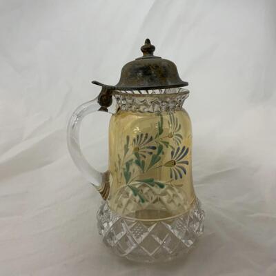 [116] ANTIQUE | 1890s | Hand Painted | Block Band Syrup 