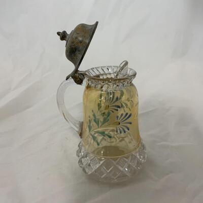 [116] ANTIQUE | 1890s | Hand Painted | Block Band Syrup 