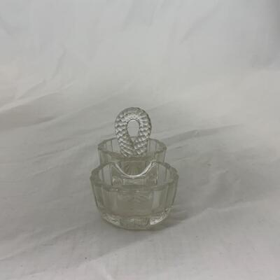 [118] VINTAGE | Handled Double Salt Cellar | Salt Dip