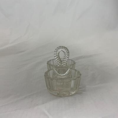 [118] VINTAGE | Handled Double Salt Cellar | Salt Dip