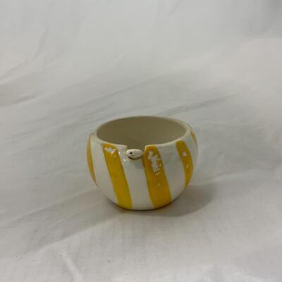 [119] VINTAGE | Hand Painted Salt | Ceramic Spoon | Cellar Dip