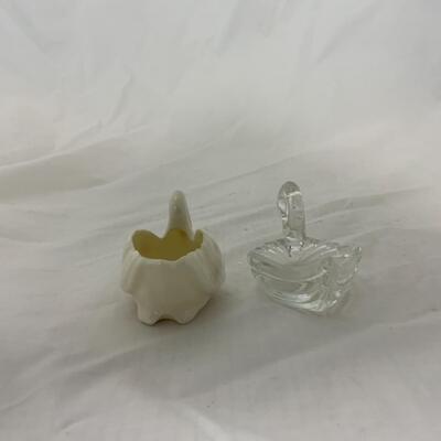[131] VINTAGE | Two Swan Salt Dips | Cellar | Lenox