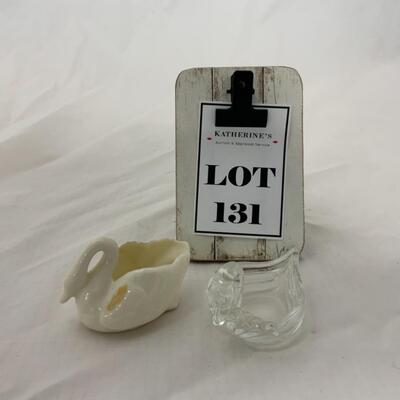 [131] VINTAGE | Two Swan Salt Dips | Cellar | Lenox