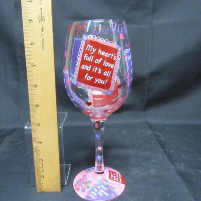 Rose are Red Lolita wine stemware glass 