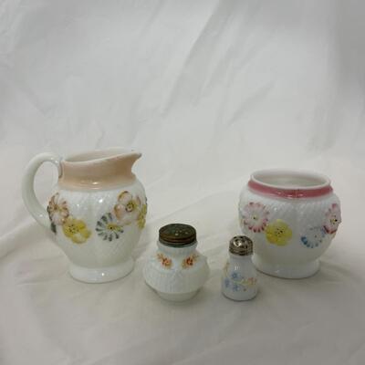 [137] ANTIQUE | 1890s | Consolidated Glass Cosmos | Two Shakers