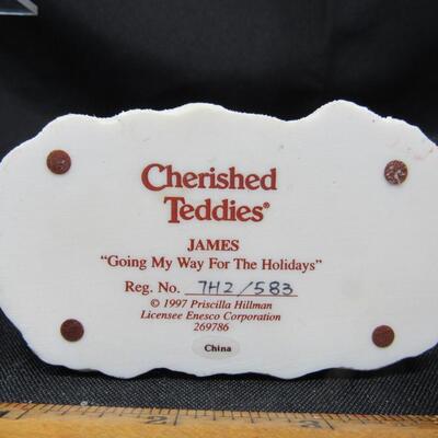 James cherished Teddies figurine going My Way for the Holidays!