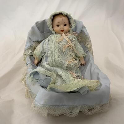 [142] Happy Baby in Blue | Ceramic Doll | Music Box