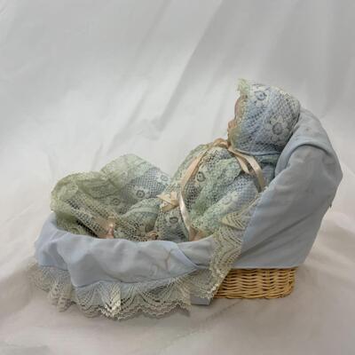 [142] Happy Baby in Blue | Ceramic Doll | Music Box