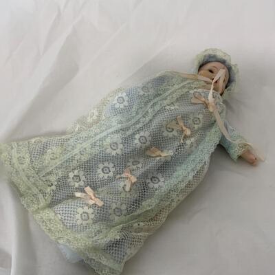 [142] Happy Baby in Blue | Ceramic Doll | Music Box