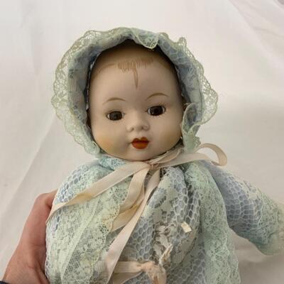 [142] Happy Baby in Blue | Ceramic Doll | Music Box