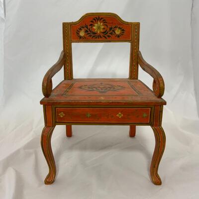 [143] VINTAGE | Hand Painted Chair | 14â€ | Doll | Teddy Bear