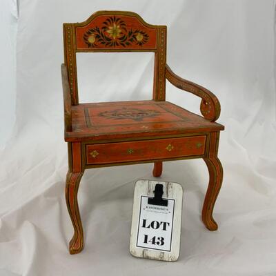 [143] VINTAGE | Hand Painted Chair | 14â€ | Doll | Teddy Bear