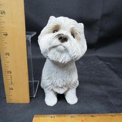 Vintage Sandicast White Westie Dog Figurine