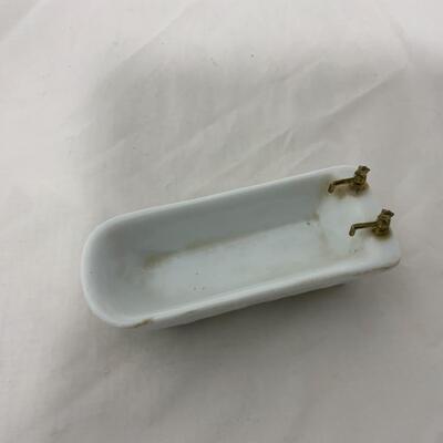 [149] ANTIQUE | Porcelain Tub | Doll House Furniture