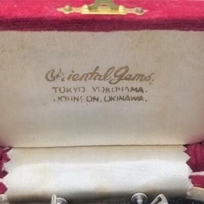 Lot #40  Vintage Cultured pearl/sterling screwback earrings in original box.