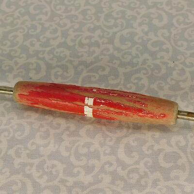 Vintage Melon Baller with 2 Sizes, Chippy Red and White Handle