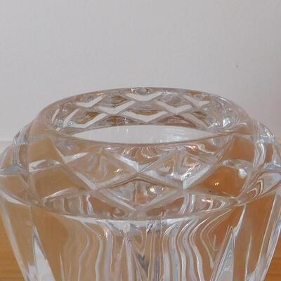 Vintage Pressed Glass Votive Candle Holder, Semi Covered Ridge, Pretty Pattern