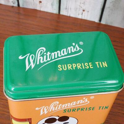 Vintage Whitman's Surprise Snoopy Tin, 1999 Metal Tin Advertising Box