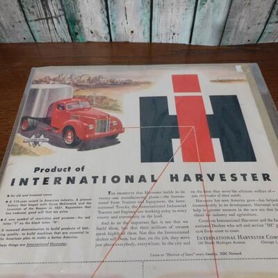 Vintage IH 1946 Magazine Ad, International Harvester, Advertising Decor