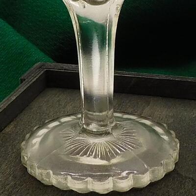 Vintage Cordial Glass, Heavy Glass, Liqueur, Scalloped Base