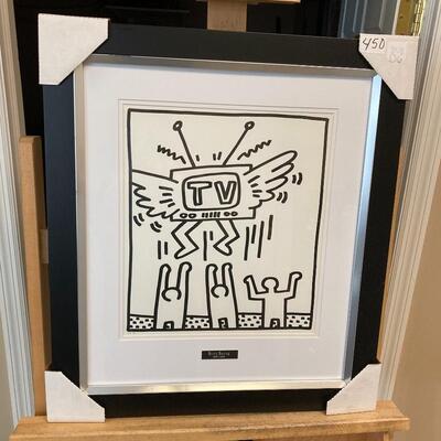 KEITH HARING Original Limited Edition Lithograph 22â€ x 25. Lot J2