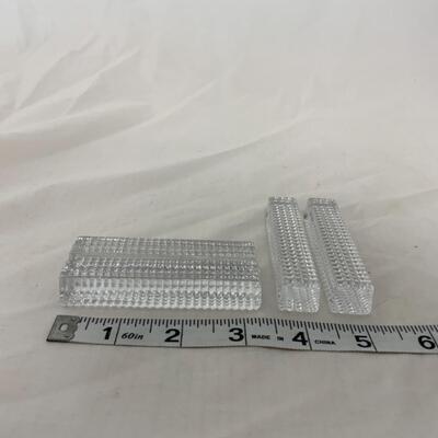 [154] Four Crystal Knife Rests | Rectangular