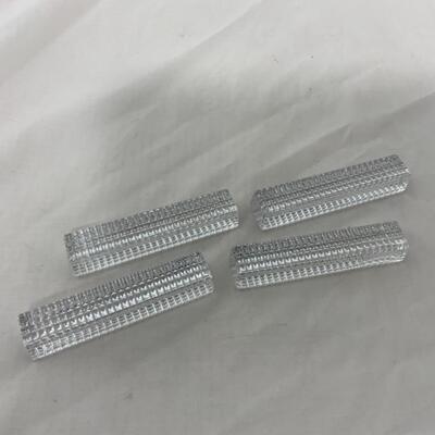 [154] Four Crystal Knife Rests | Rectangular