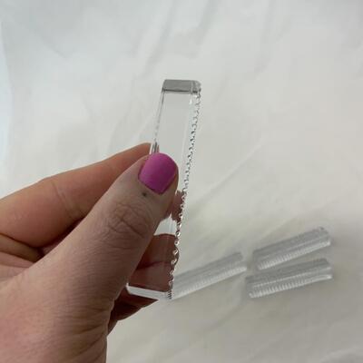[154] Four Crystal Knife Rests | Rectangular