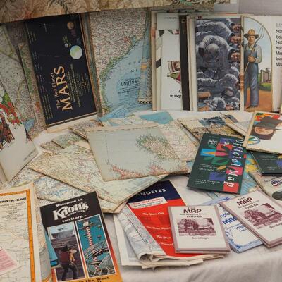 Lot 60 Large lot of vintage maps