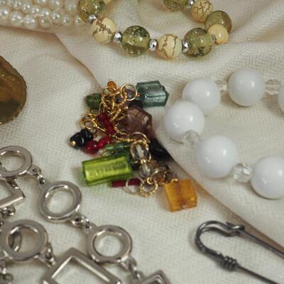 Lot 70 Costume Jewelry braceleys, bangles and necklaces