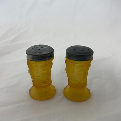 {159} VINTAGE | LG Wright | Three Face Amber | Salt and Pepper