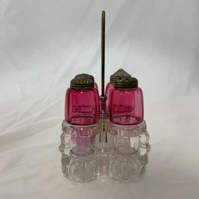 [160] ANTIQUE | 1870s | Condiment Set | Cruet Set