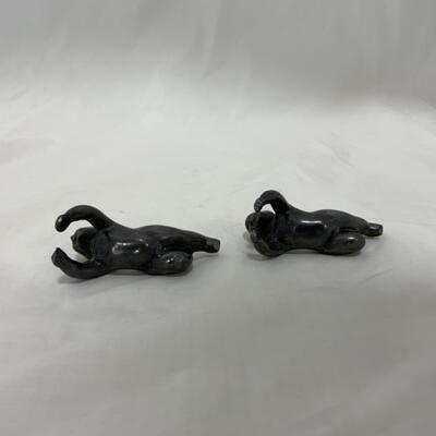[162] VINTAGE | Cast Pewter | Heavy Baby Knife Rests