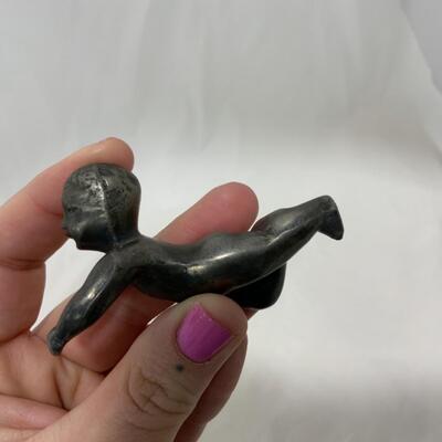 [162] VINTAGE | Cast Pewter | Heavy Baby Knife Rests